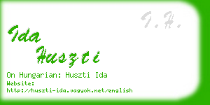 ida huszti business card